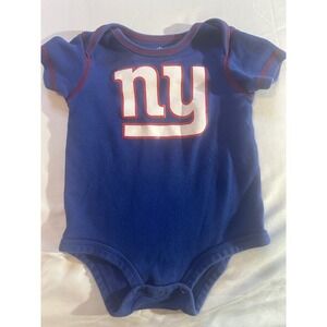 NFL Team Apparel New York Giants Baby Bodysuit Blue 12M Short Sleeve Onesie